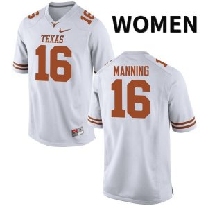 Texas Longhorns Women's #16 Arch Manning Authentic White College Football Jersey DLZ76P6J